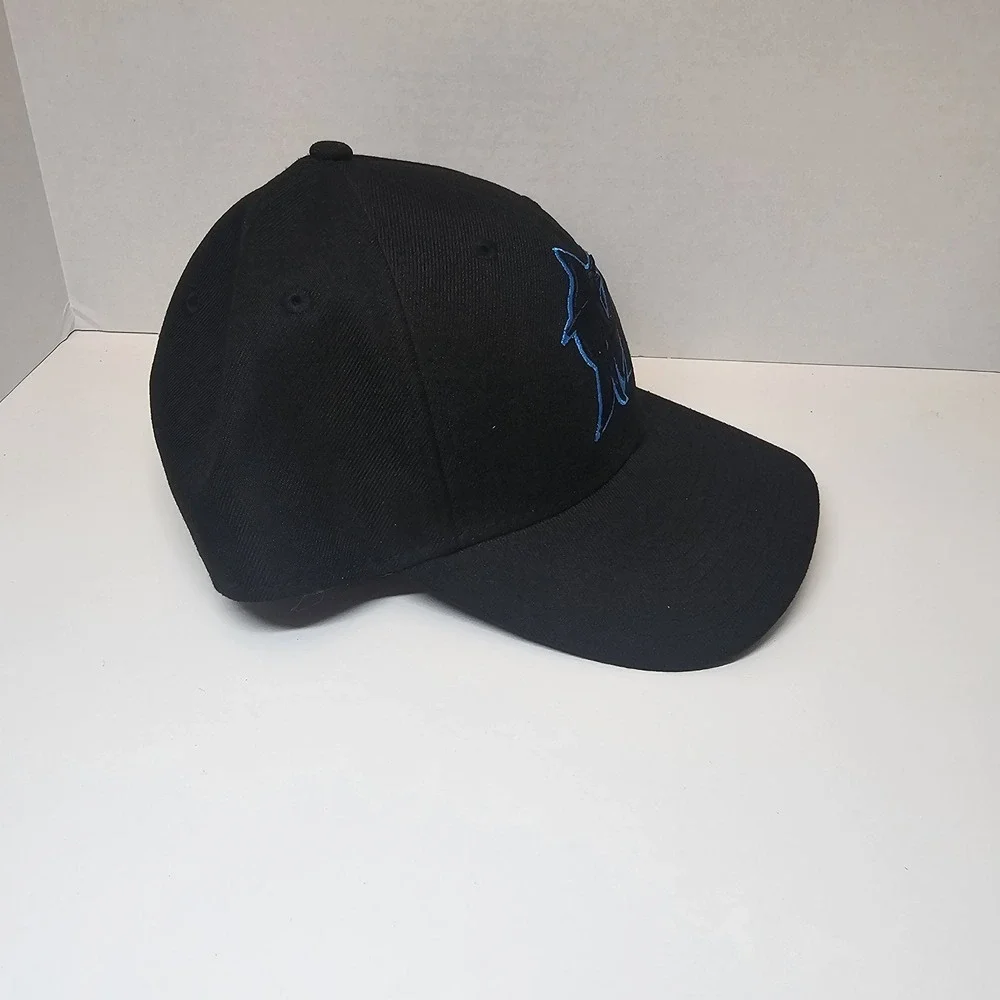 New‎ Era Snapback Miami Marlins Cap: Black with Blue Logo, Adjustable Fit
